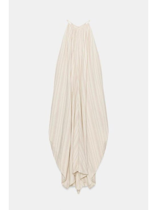 Zara Dresses & Skirts - ZARA HALTER DRESS WITH LINEN ZW COLLECTION